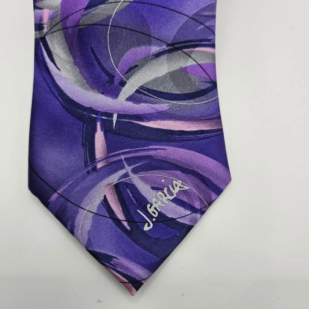 Jerry J. GARCIA‎ Clockworks Swirl Silk Tie Abstract Work Wedding Party 60.5x3.5